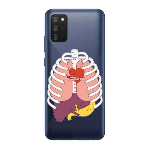 Samsung A02s Anatomy Transparent Silicone TPU Θήκη