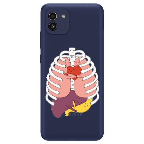 Samsung A03 Anatomy Transparent Silicone TPU Θήκη