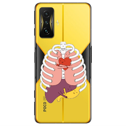 Xiaomi Poco F4 Gt Anatomy Transparent Silicone TPU Θήκη