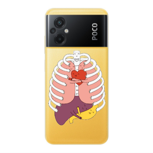 Xiaomi Poco M5 Anatomy Transparent Silicone TPU Θήκη