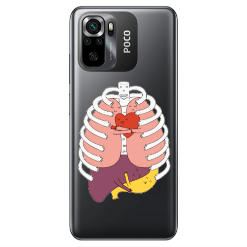 Xiaomi Poco M5 s Anatomy Transparent Silicone TPU Θήκη