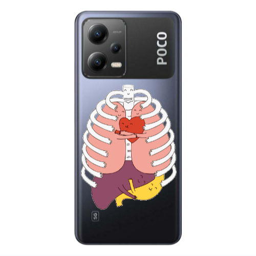 Xiaomi Poco X5 Anatomy Transparent Silicone TPU Θήκη