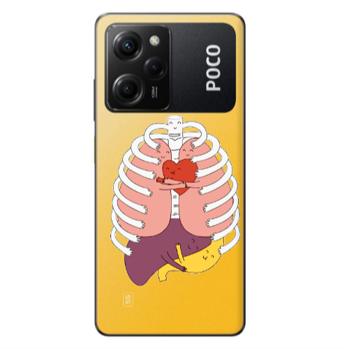 Xiaomi Poco X5 Pro Anatomy Transparent Silicone TPU Θήκη
