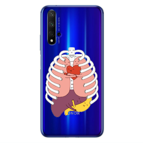 Huawei Nova 5 T Anatomy Transparent Silicone TPU Θήκη