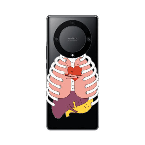 Honor Magic5 Lite 5G Anatomy Transparent Silicone TPU Θήκη