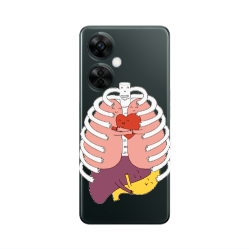 Oneplus Nord CE 3 Lite 5G Anatomy Transparent Silicone TPU Θήκη