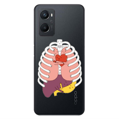 Oppo A 96 Anatomy Transparent Silicone TPU Θήκη