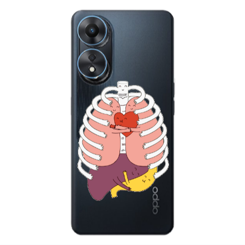 Oppo A 98 Anatomy Transparent Silicone TPU Θήκη