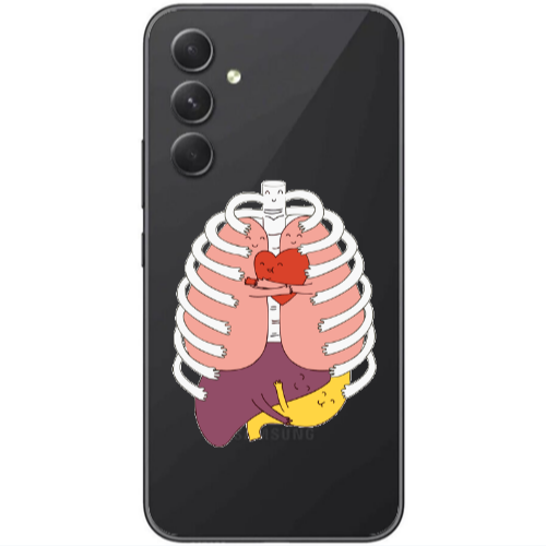 Samsung Galaxy A25 Anatomy Transparent Silicone TPU Θήκη