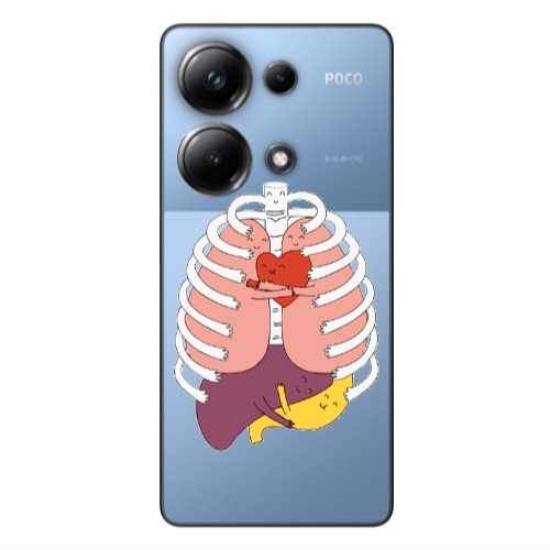Xiaomi Poco M6 Pro 4G Anatomy Transparent Silicone TPU Θήκη