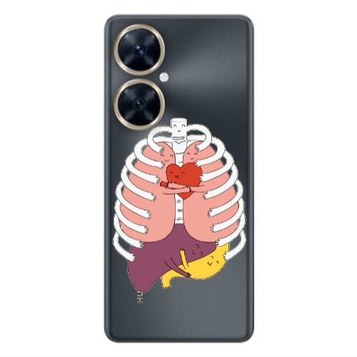 Huawei Nova 11i Anatomy Transparent Silicone TPU Θήκη