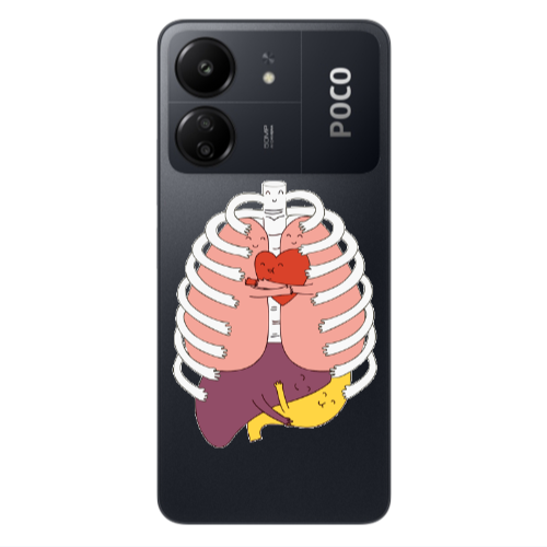 Xiaomi Poco C65 Anatomy Transparent Silicone TPU Θήκη