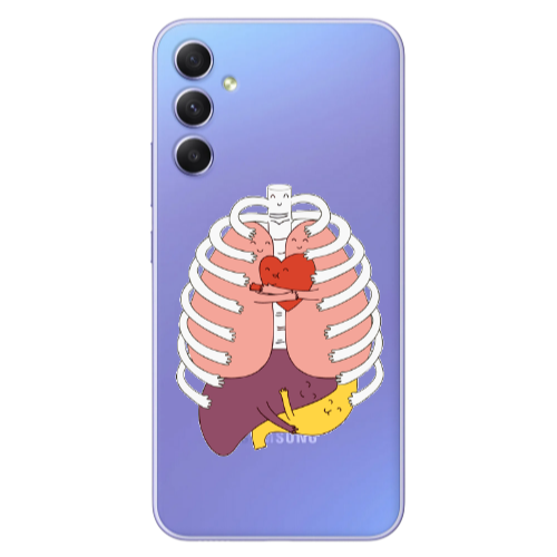 Samsung A16 Anatomy Transparent Silicone TPU Θήκη