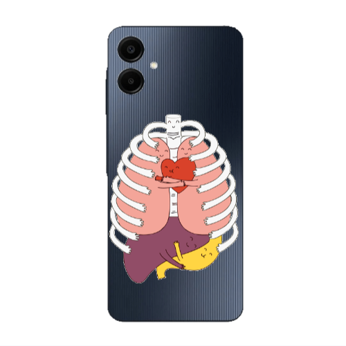 Samsung A06 Anatomy Transparent Silicone TPU Θήκη