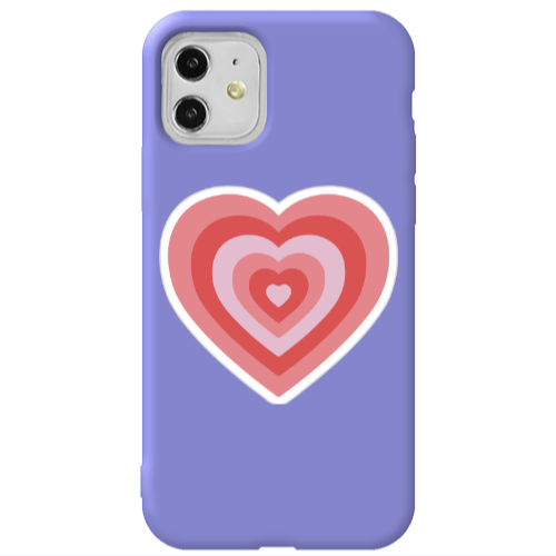 Apple iPhone 11  My Heart Is Yours Purple Colored Silicone TPU Θήκη