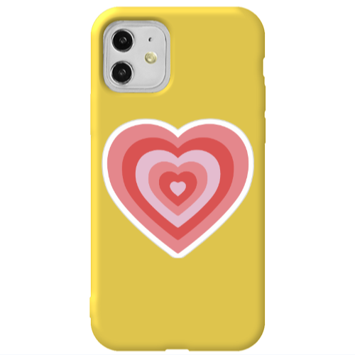 Apple iPhone 11  My Heart Is Yours Yellow Colored Silicone TPU Θήκη