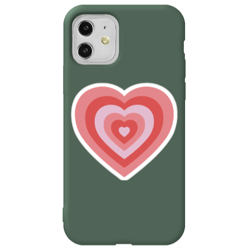 Apple iPhone 11  My Heart Is Yours Dark Green Colored Silicone TPU Θήκη