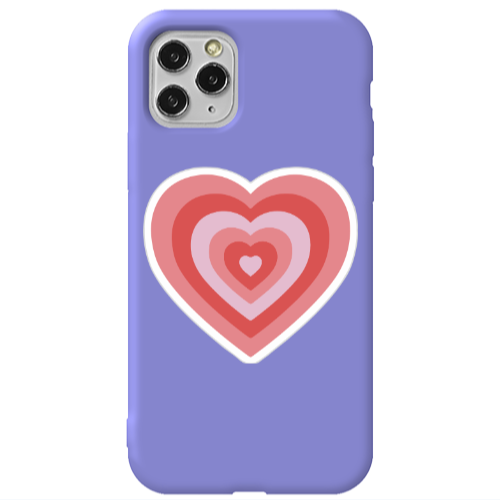 Apple iPhone 11 Pro My Heart Is Yours Purple Colored Silicone TPU Θήκη