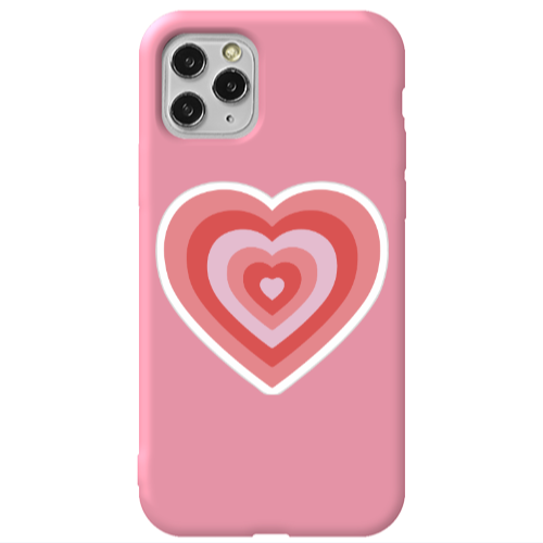 Apple iPhone 11 Pro My Heart Is Yours Pink Colored Silicone TPU Θήκη