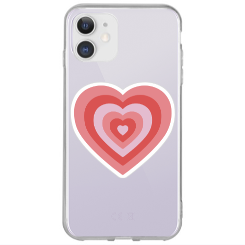 Apple iPhone 12 My Heart Is Yours Transparent Silicone TPU Θήκη