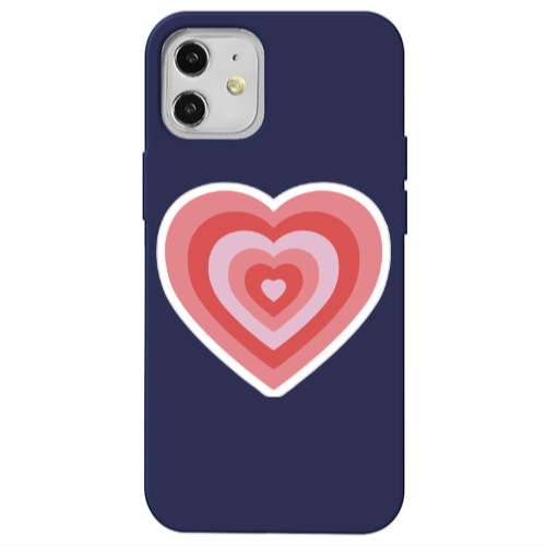 Apple iPhone 12 My Heart Is Yours Dark blue Colored Silicone TPU Θήκη