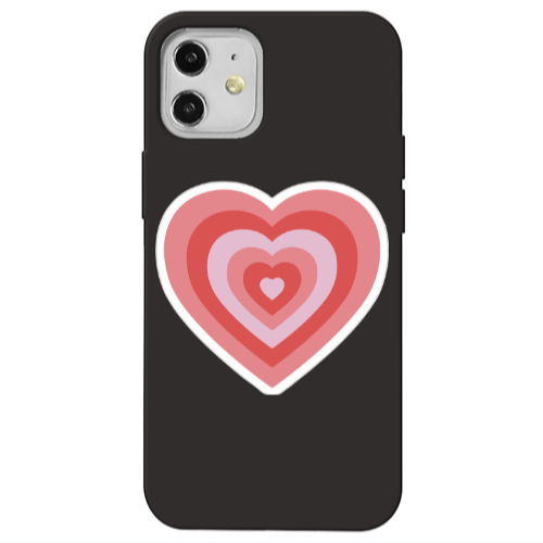 Apple iPhone 12 My Heart Is Yours Black Colored Silicone TPU Θήκη