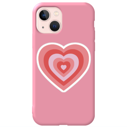 Apple iPhone 13 My Heart Is Yours Pink Colored Silicone TPU Θήκη
