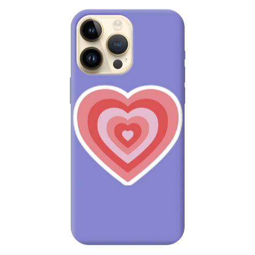 Apple iPhone 13 Pro Max My Heart Is Yours Purple Colored Silicone TPU Θήκη