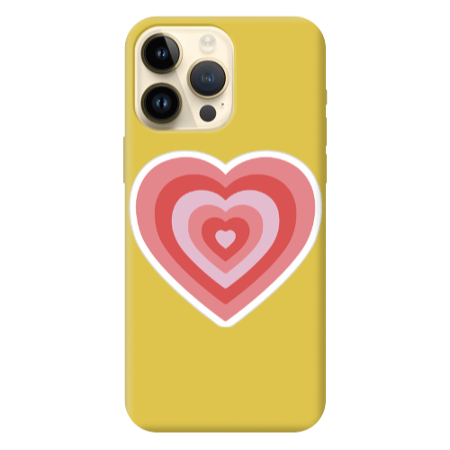 Apple iPhone 13 Pro Max My Heart Is Yours Yellow Colored Silicone TPU Θήκη