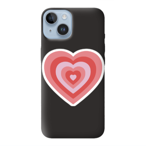 Apple iPhone 14  My Heart Is Yours Black Colored Silicone TPU Θήκη