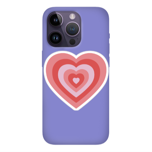 Apple iPhone 14 Pro  My Heart Is Yours Purple Colored Silicone TPU Θήκη