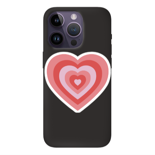 Apple iPhone 14 Pro Max My Heart Is Yours Black Colored Silicone TPU Θήκη