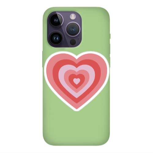 Apple iPhone 14 Pro Max My Heart Is Yours Light Green Colored Silicone TPU Θήκη