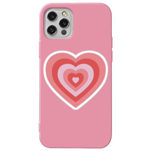 Apple iPhone 13 Pro My Heart Is Yours Pink Colored Silicone TPU Θήκη