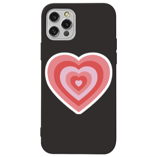 Apple iPhone 12 Pro My Heart Is Yours Black Colored Silicone TPU Θήκη