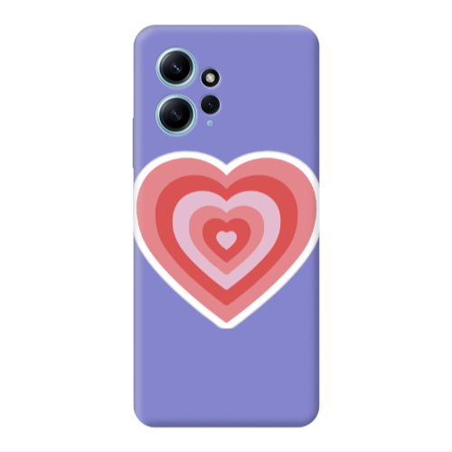 Xiaomi Redmi Note 12 4G My Heart Is Yours Purple Colored Silicone TPU Θήκη