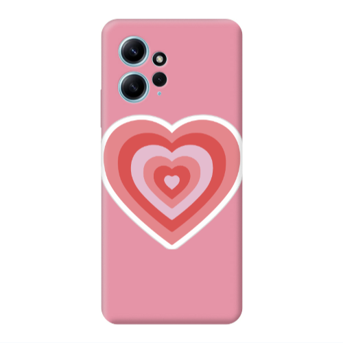 Xiaomi Redmi Note 12 4G My Heart Is Yours Pink Colored Silicone TPU Θήκη
