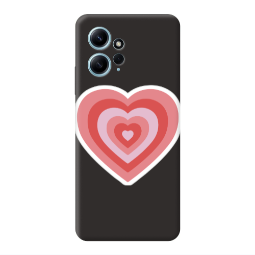 Xiaomi Redmi Note 12 4G My Heart Is Yours Black Colored Silicone TPU Θήκη