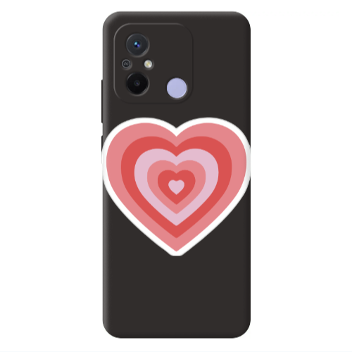 Xiaomi Redmi 12C My Heart Is Yours Black Colored Silicone TPU Θήκη