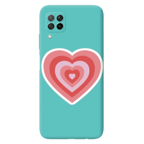 Huawei P40 Lite My Heart Is Yours Turquoise Colored Silicone TPU Θήκη