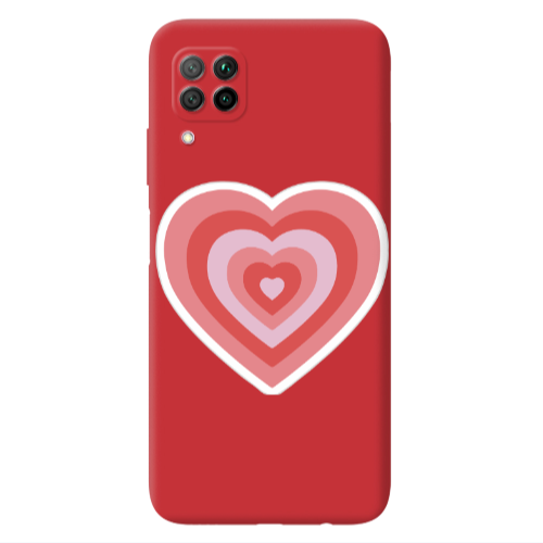Huawei P40 Lite My Heart Is Yours Red Colored Silicone TPU Θήκη