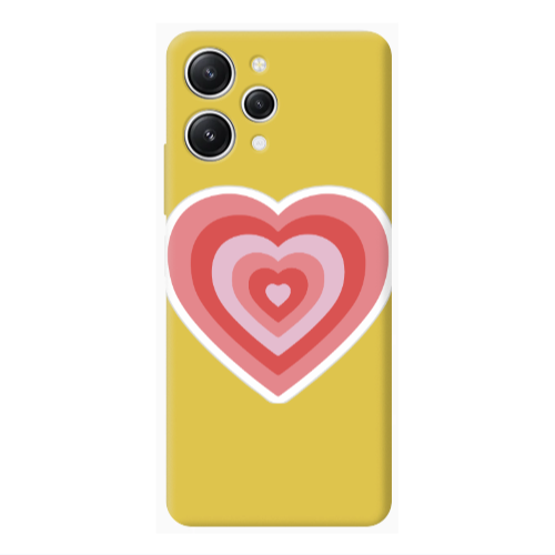 Xiaomi Redmi 12 My Heart Is Yours Yellow Colored Silicone TPU Θήκη