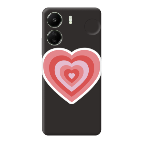 Xiaomi Redmi 13C My Heart Is Yours Black Colored Silicone TPU Θήκη