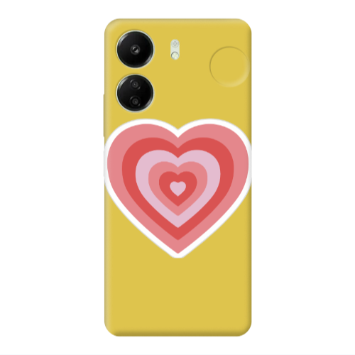 Xiaomi Redmi 13C My Heart Is Yours Yellow Colored Silicone TPU Θήκη