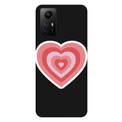 Xiaomi Redmi Note 12s My Heart Is Yours Black Colored Silicone TPU Θήκη