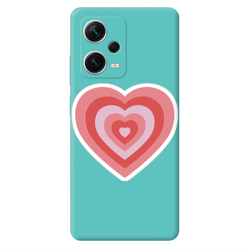 Xiaomi Poco X5 My Heart Is Yours Turquoise Colored Silicone TPU Θήκη