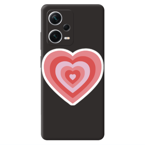 Xiaomi Poco X5 My Heart Is Yours Black Colored Silicone TPU Θήκη