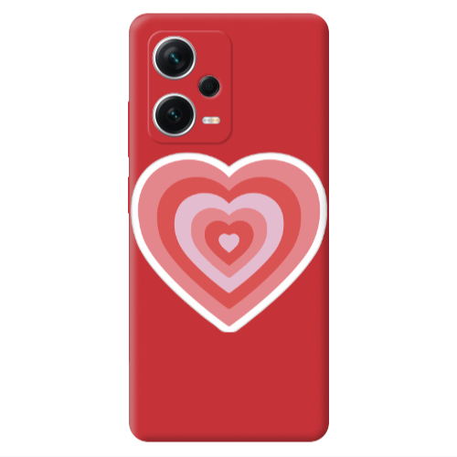 Xiaomi Poco X5 My Heart Is Yours Red Colored Silicone TPU Θήκη