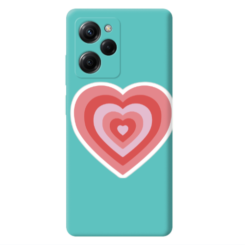 Xiaomi Poco X5 Pro My Heart Is Yours Turquoise Colored Silicone TPU Θήκη