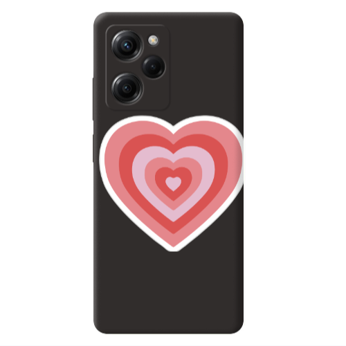 Xiaomi Poco X5 Pro My Heart Is Yours Black Colored Silicone TPU Θήκη